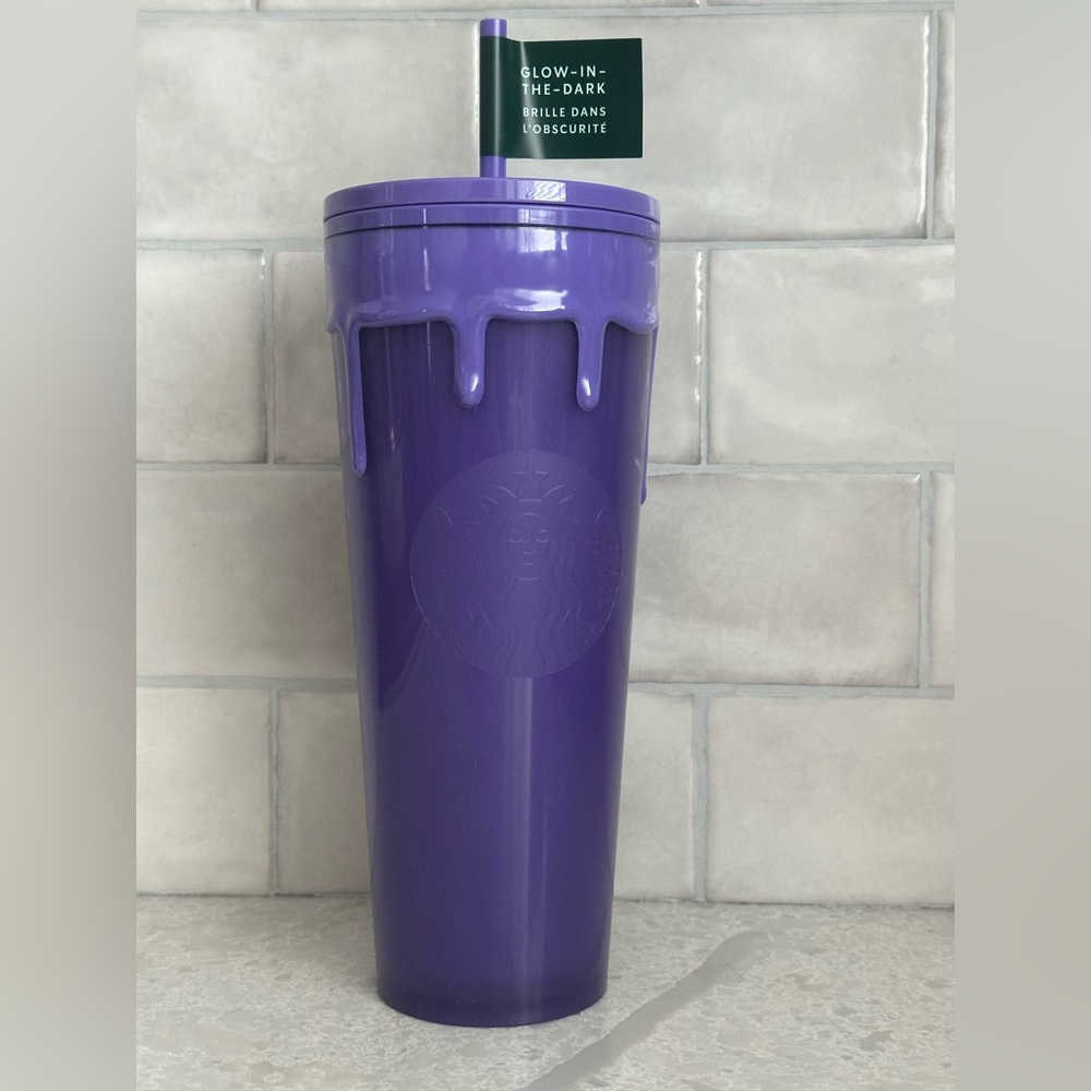 💜Starbucks Purple Slime Venti 24oz Glow in the Dark Halloween 2025 Cold Cup